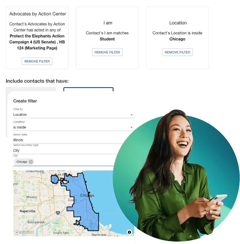Muster Advocacy for Nonprofits filtering