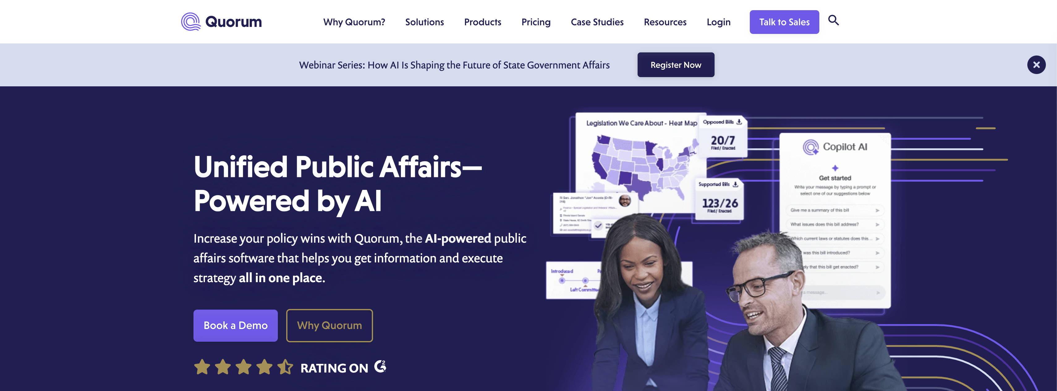 explore quorum's website to learn more about their public affairs solutions