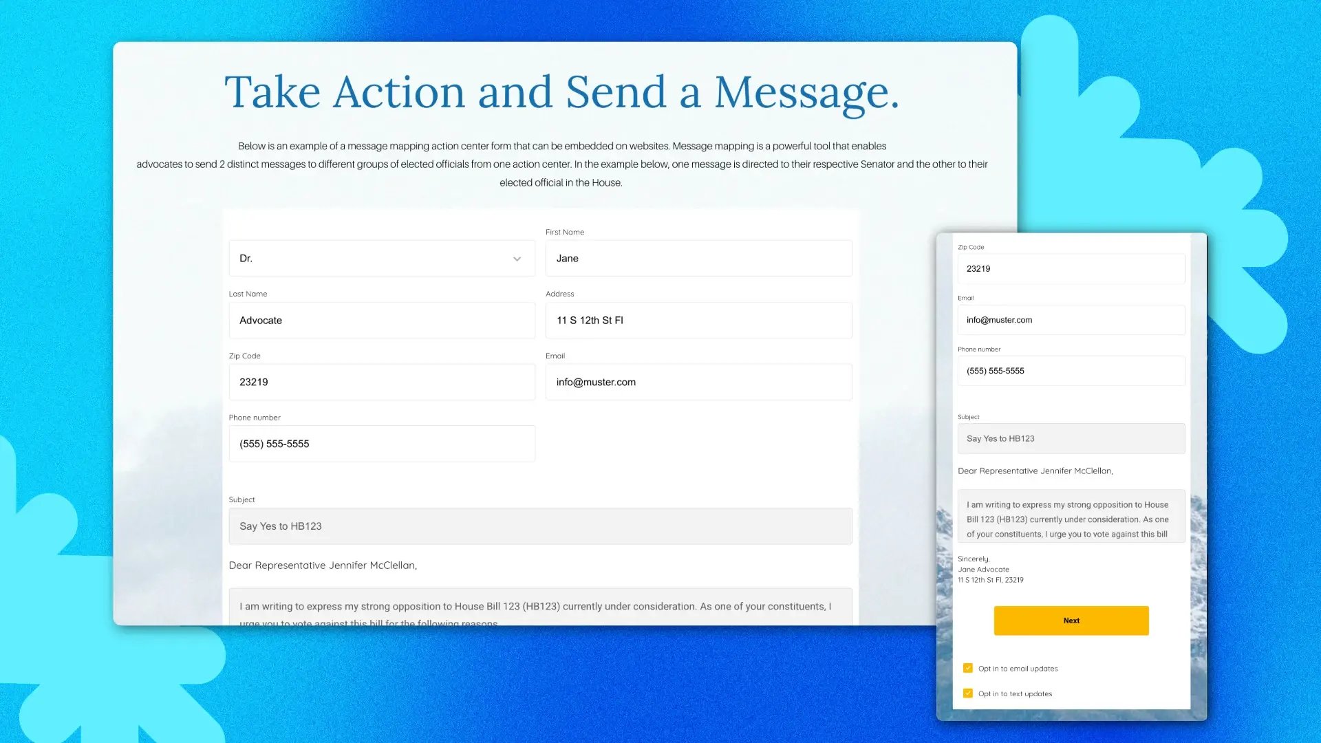action forms for nonprofit advocacy muster