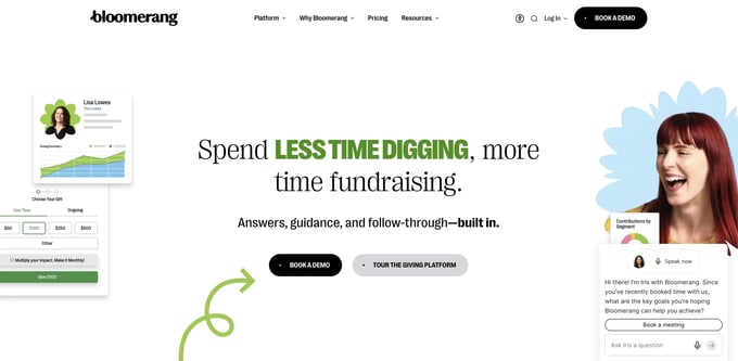bloomerang nonprofit donor management