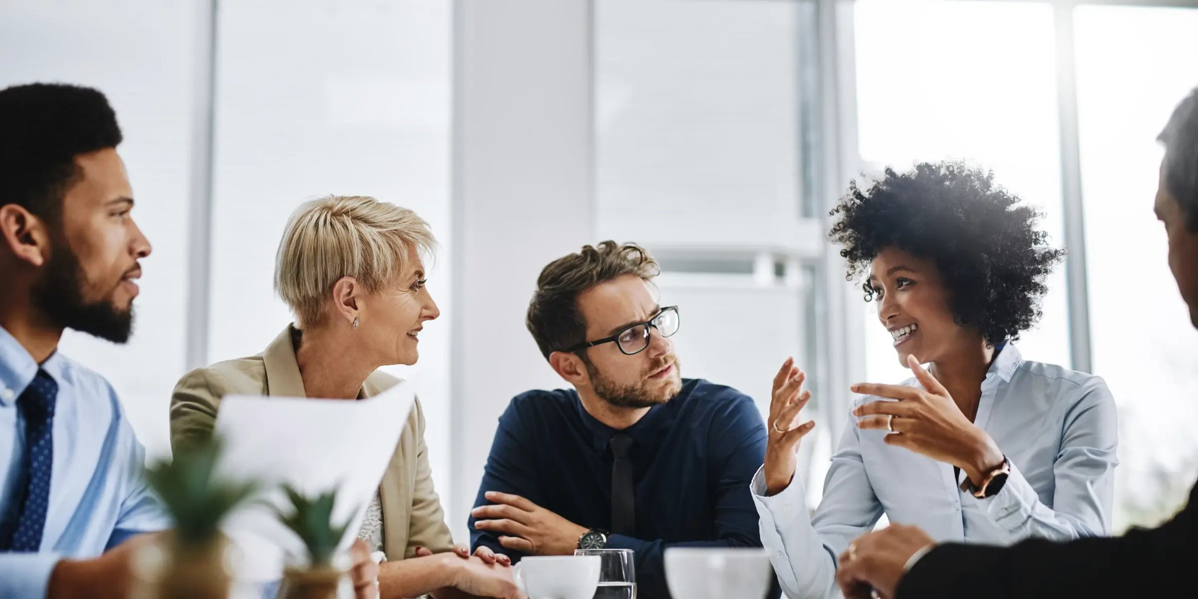 nonprofit board discussing advocacy in a meeting