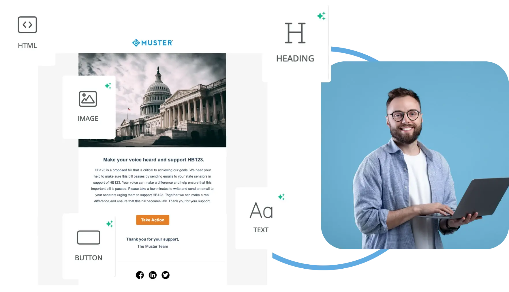 Muster Email Advocacy Outreach