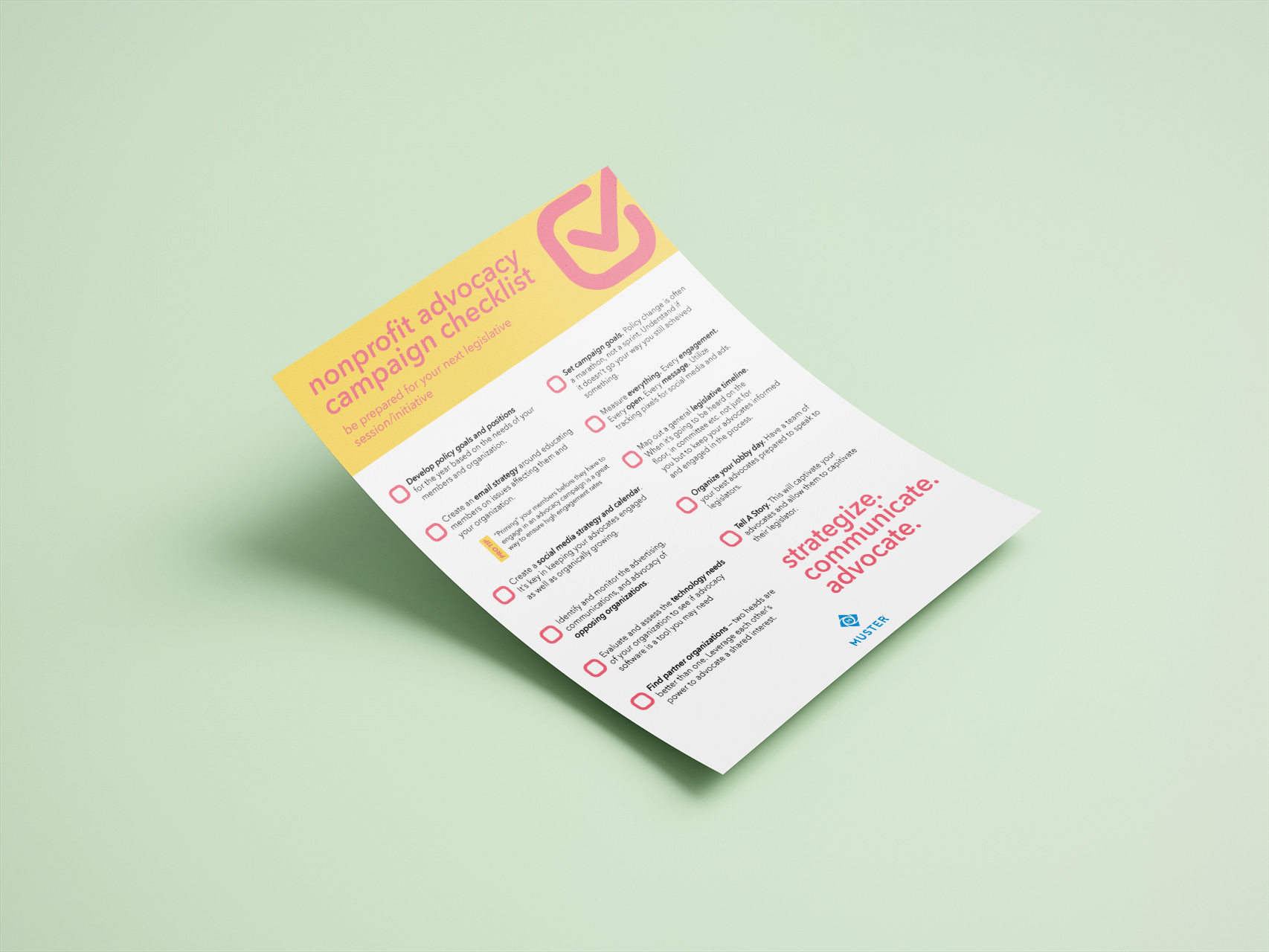 Free Nonprofit Advocacy Campaign Checklist